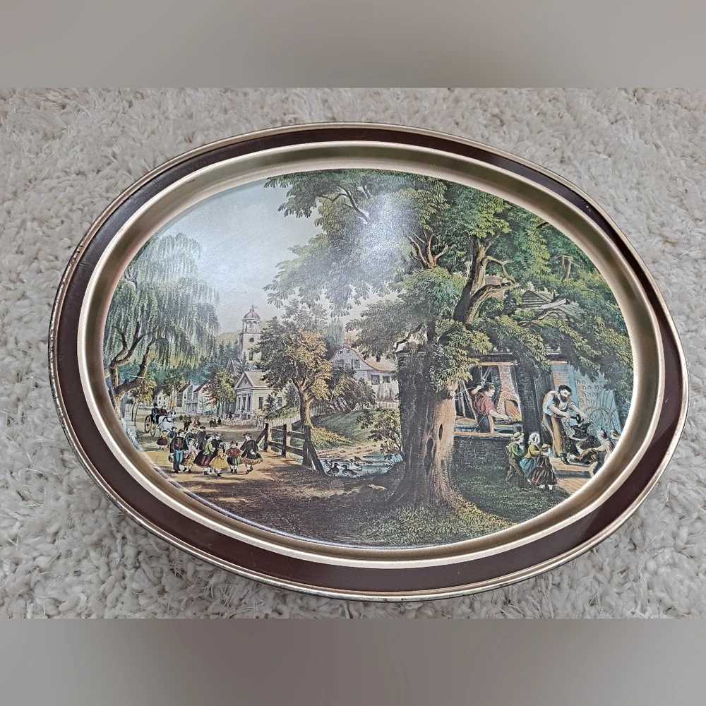 Vintage 60s Biscuit Tin by Sunshine Biscuits Storage Tin